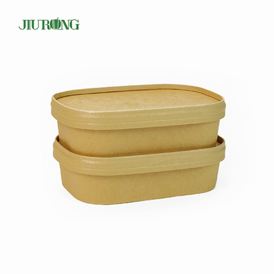 샐러드를 위한 방수 재상할 수 있는 서류상 테이크아웃 그릇 1500ml 음식 급료