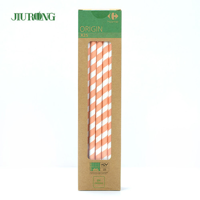 줄무늬 Eco 친절한 OEM ODM을 포장하는 음식 종이 생물 분해성 빨대