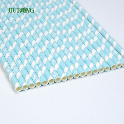 착색된 Kraft 생물 분해성 서류상 마시는 밀짚 10*250mm 음식 급료