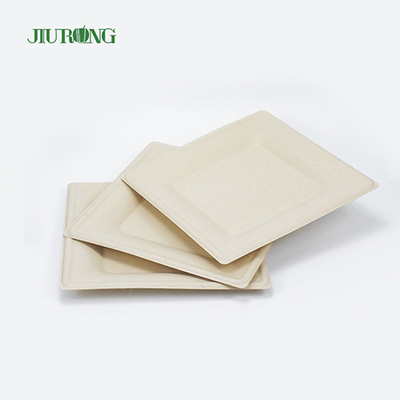매트 박판 사탕수수 식품 용기 백서 디너 플레이트 Jiurong