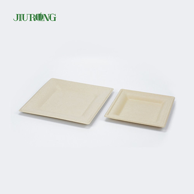 매트 박판 사탕수수 식품 용기 백서 디너 플레이트 Jiurong