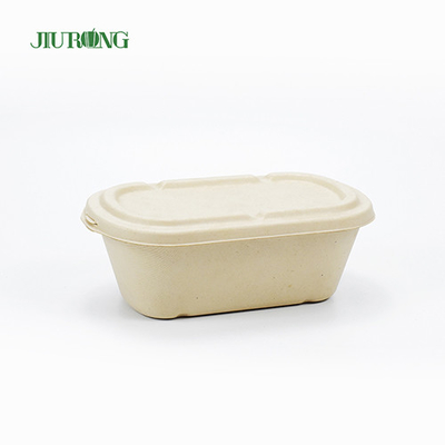 생분해성 테이크아웃 사탕수수 식품 용기 650ml 기름때 방지 종이