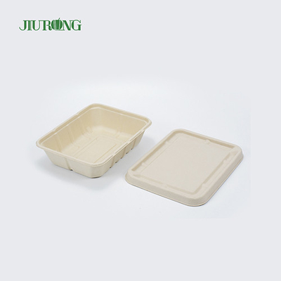 재생된 방수 Bagasse 식품 포장 생물 분해성 종이상자 OEM ODM