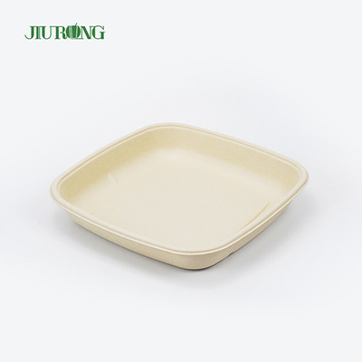 Bagasse 테이크 아웃 일회용 사탕 수수 종이 접시 생분해 성
