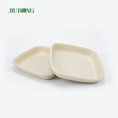 Bagasse 테이크 아웃 일회용 사탕 수수 종이 접시 생분해 성
