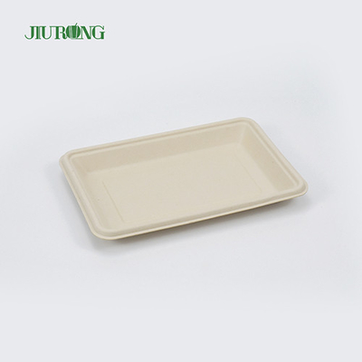 햄버거 빵을 위한 사각 처분할 수 있는 생분해성 사탕수수 판 160mm