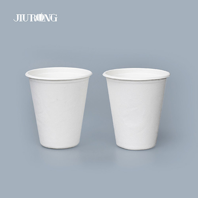 백색 물결 모양 생물 분해성 서류상 커피 잔 10oz 12oz 단 하나 벽