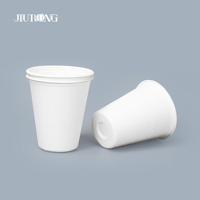 백색 물결 모양 생물 분해성 서류상 커피 잔 10oz 12oz 단 하나 벽