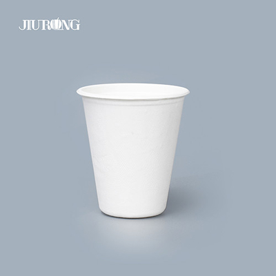 백색 물결 모양 생물 분해성 서류상 커피 잔 10oz 12oz 단 하나 벽