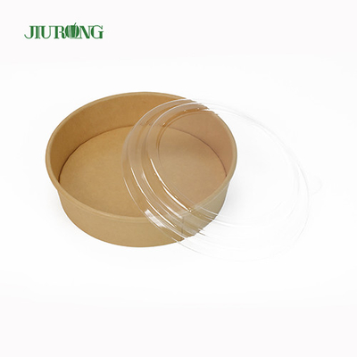 뚜껑에 기름을 바르지 않는 마이크로파 생물 분해성 종이 그릇 1100ml