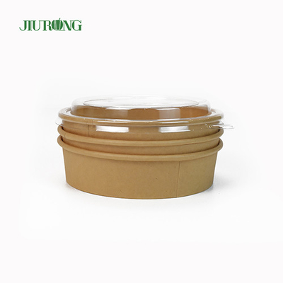 뚜껑에 기름을 바르지 않는 마이크로파 생물 분해성 종이 그릇 1100ml