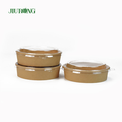 뚜껑에 기름을 바르지 않는 마이크로파 생물 분해성 종이 그릇 1100ml