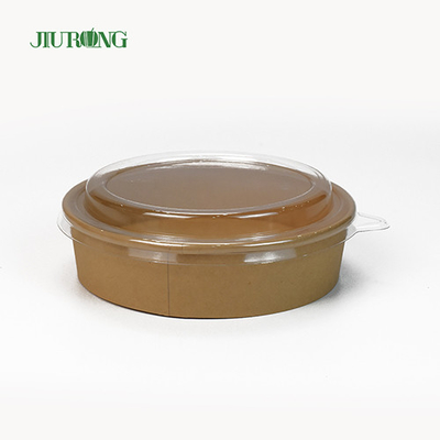 뚜껑에 기름을 바르지 않는 마이크로파 생물 분해성 종이 그릇 1100ml