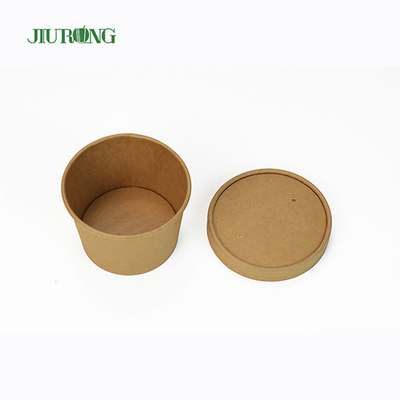 뜨거운 음식을 위한 26OZ UV 코팅지 샐러드 콘테이너 처분할 수 있는 서류상 그릇