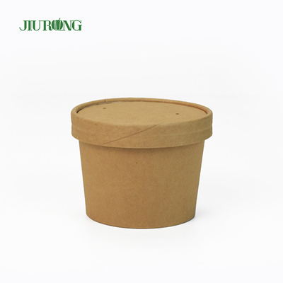 뜨거운 음식을 위한 26OZ UV 코팅지 샐러드 콘테이너 처분할 수 있는 서류상 그릇