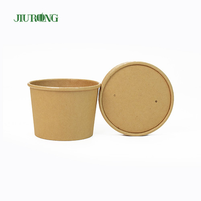 뜨거운 음식을 위한 26OZ UV 코팅지 샐러드 콘테이너 처분할 수 있는 서류상 그릇
