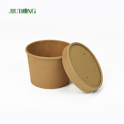 뜨거운 음식을 위한 26OZ UV 코팅지 샐러드 콘테이너 처분할 수 있는 서류상 그릇
