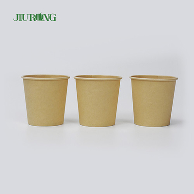 뚜껑이 있는 생물 분해성 Kraft 종이 수프 그릇 12 Oz 처분할 수 있는 그릇