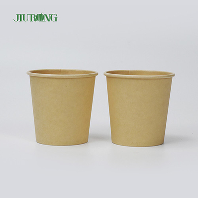 뚜껑이 있는 생물 분해성 Kraft 종이 수프 그릇 12 Oz 처분할 수 있는 그릇