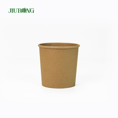 생물 분해성 처분할 수 있는 Kraft 종이 그릇 26 OZ 샐러드를 위한 UV 코팅