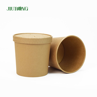 뚜껑이 있는 16 OZ 식기 종이컵 그릇 생물 분해성 작은 종이 그릇