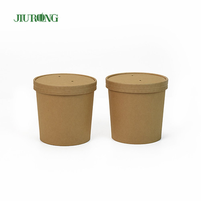 뚜껑이 있는 16 OZ 식기 종이컵 그릇 생물 분해성 작은 종이 그릇