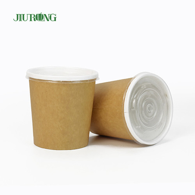PLA 코팅 생물 분해성 종이그릇 Eco 뚜껑을 가진 친절한 처분할 수 있는 32Oz