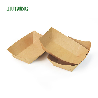 기름칠이 되지 않는 Kraft 처분할 수 있는 서류상 음식 쟁반 생물 분해성 OEM ODM