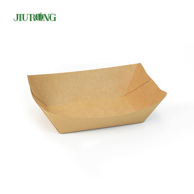 기름칠이 되지 않는 Kraft 처분할 수 있는 서류상 음식 쟁반 생물 분해성 OEM ODM