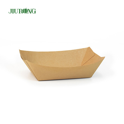 기름칠이 되지 않는 Kraft 처분할 수 있는 서류상 음식 쟁반 생물 분해성 OEM ODM