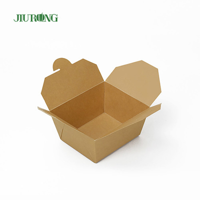 기름칠이 되지 않는 처분할 수 있는 서류상 식품 포장 1080ml 크래프트는 용기를 꺼냅니다