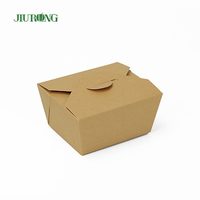기름칠이 되지 않는 처분할 수 있는 서류상 식품 포장 1080ml 크래프트는 용기를 꺼냅니다