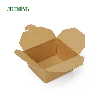 표백되지 않은 Kraft 생분해성 종이 용기 1080ml 식품 등급