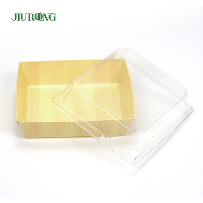 식품점을 위한 재생된 생물 분해성 음식 콘테이너 서류상 초밥 쟁반 180mm
