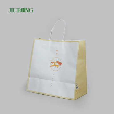 Eco 손잡이 빵을 가진 친절한 선물 생물 분해성 종이 봉지 350mm