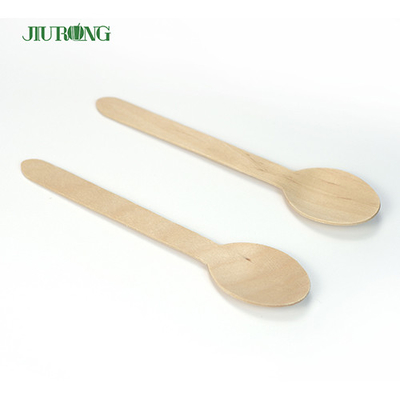 대나무 생물 분해성 처분할 수 있는 칼붙이 식기 나무로 되는 포크 세트 95mm