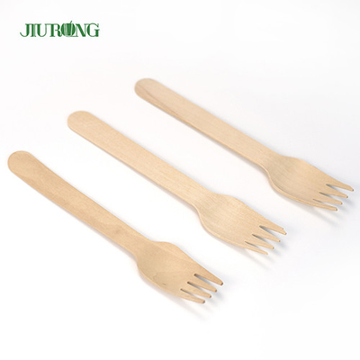 대나무 생물 분해성 처분할 수 있는 칼붙이 식기 나무로 되는 포크 세트 95mm