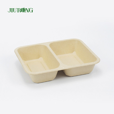 처분할 수 있는 생분해성 사탕수수 조가비 식품 용기 3 격실