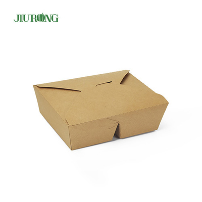 ECO 친절한 생물 분해성 서류상 콘테이너 상자 800ml 주문 로고