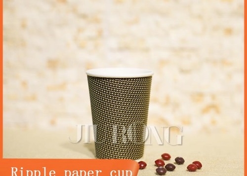 브라운 골판지 생분해성 종이컵 14oz 뜨거운 음료 커피 컵